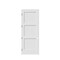 Trimlite 32"x96"x13/8" Primed 3Panel Equal Panel Interior Shaker 71/4" RH Prehung Door Black Hinges 2880pri8433RH1D714 - alternate 1